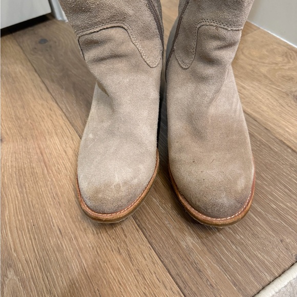 Sofft Taupe Lace-Up Knee-High Boots - Picture 5 of 7